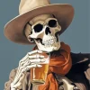 Skeletal Cowboy Diamond Painting