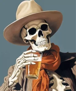 Skeletal Cowboy Diamond Painting