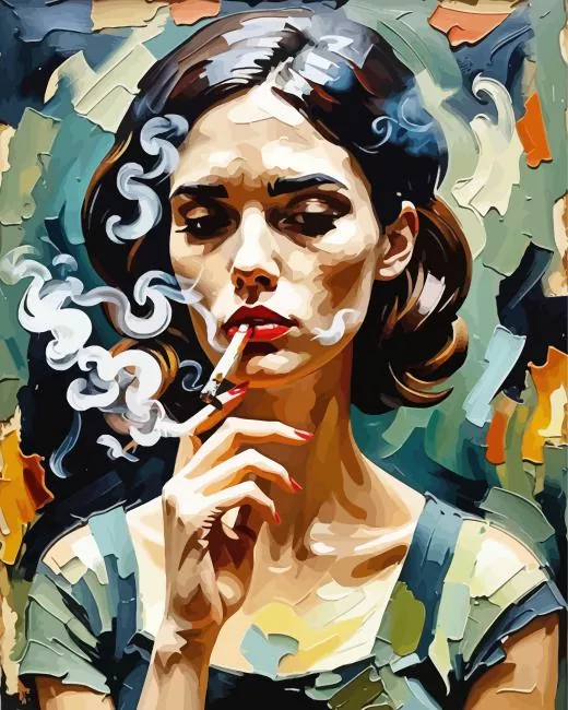 Smoking Girl Diamond Paintings Smoking Girl Diamond Painting