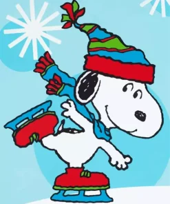Snoopy Ice Skating Diamond Painting