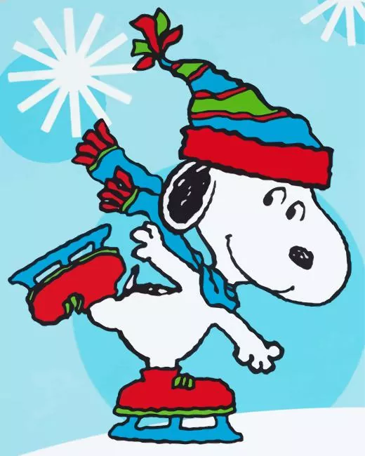 Snoopy Ice Skating Diamond Paintings Snoopy Ice Skating Diamond Painting