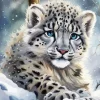 Snow Baby Leopard Diamond Painting