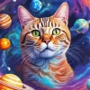 Space Cat Art Diamond Painting