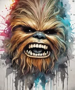 Splatter Chewbacca Diamond Painting