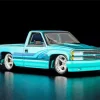 Teal Chevy Car Diamond Painting
