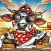 Western Cowboy Cow Diamond Painting