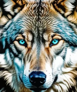 Wolf Face Diamond Painting