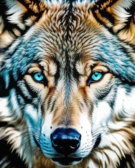 Wolf Face Diamond Paintings Wolf Face Diamond Painting
