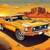 Yellow Classic Car Diamond Painting
