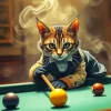 Snooker Cat Diamond Painting
